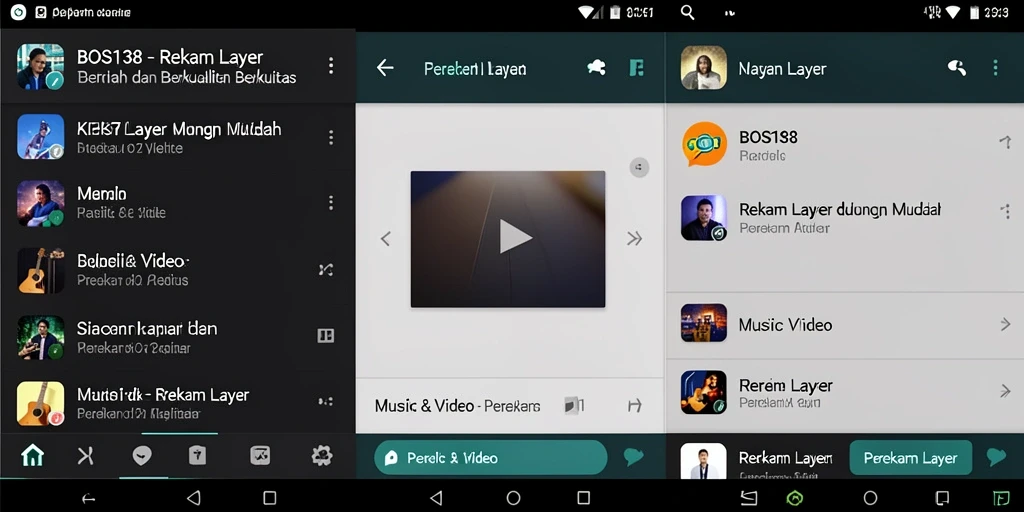 Antarmuka BOS138 yang intuitif untuk perekaman layar.