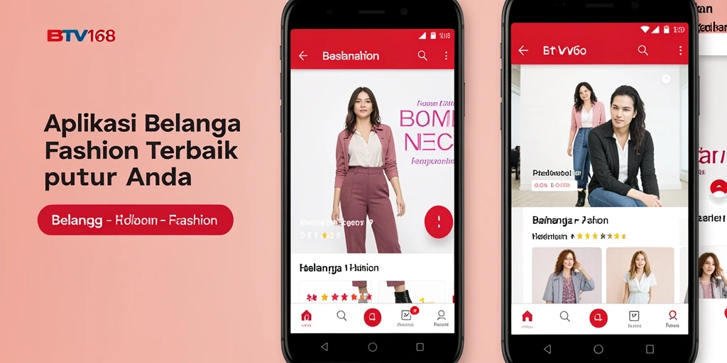 Antarmuka BTV168 yang menarik dengan fitur belanja Fashion.