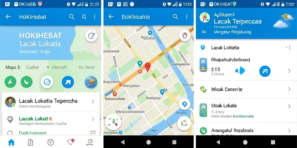 Tampilan antarmuka HOKIHEBAT yang intuitif untuk lacak lokasi.