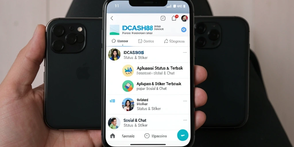 Screenshot antarmuka utama aplikasi IDCASH88 dengan stiker yang menarik.