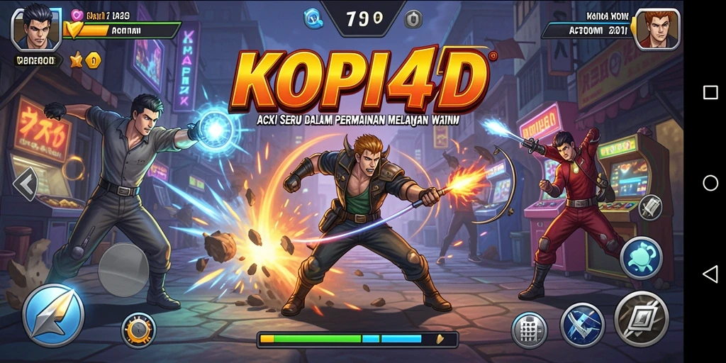 Screenshot KOPI4D menunjukkan aksi mendebarkan saat pemain berperang.