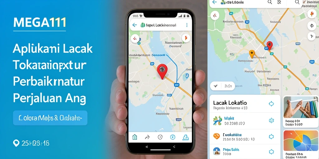 Tampilan antarmuka MEGA111 untuk pelacakan lokasi yang intuitif dan mudah digunakan.