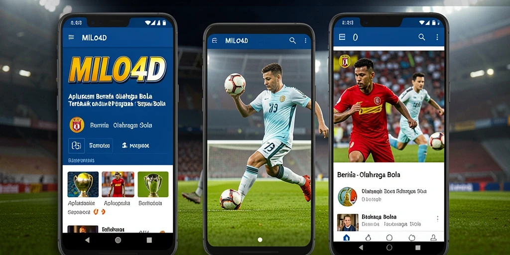 Antarmuka pengguna MILO4D yang menarik dan informatif tentang Olahraga Bola.