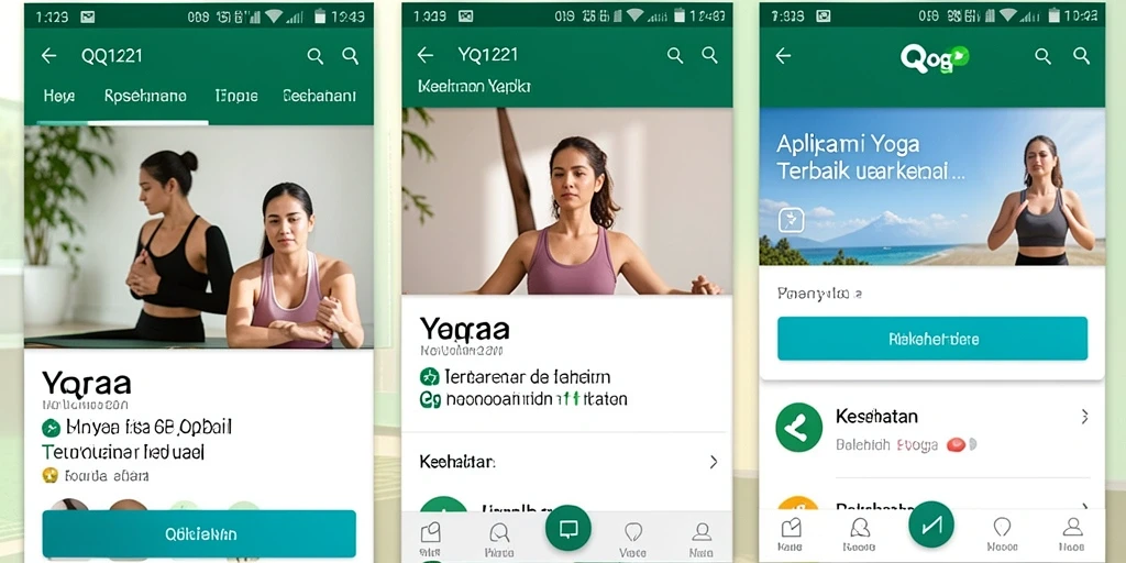 Antarmuka QQ1221 yang menarik untuk latihan Yoga.