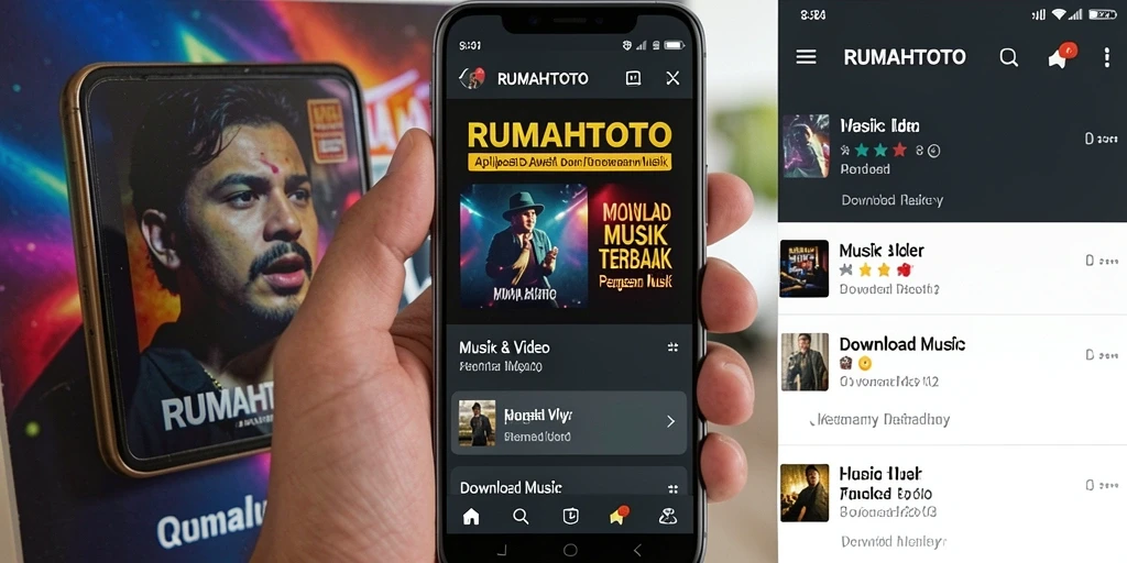 Tampilan antarmuka RUMAHTOTO untuk Download Musik yang intuitif dan menarik.