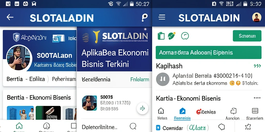 Antarmuka aplikasi SLOTALADIN menampilkan berita ekonomi terkini dengan jelas.