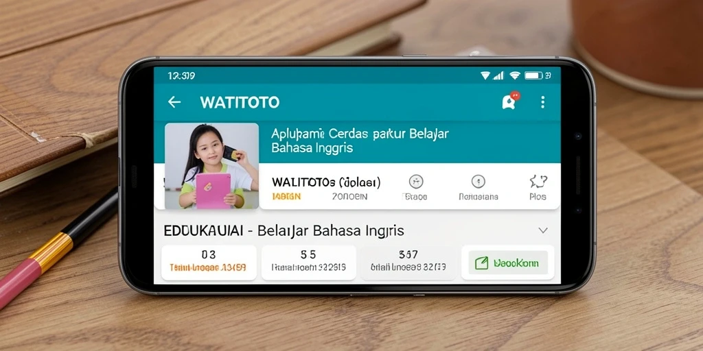 Antarmuka interaktif aplikasi WATITOTO untuk belajar bahasa Inggris.